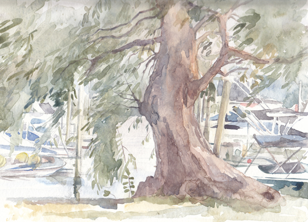 StoreGal/store/Watercolor/Columbia Island Marina 16x20.jpg